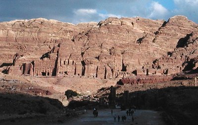 View of the Carved Facades by Nabatean
